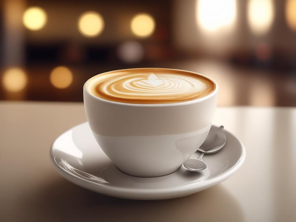 A close up shot of a beautifully crafted cappuccino in