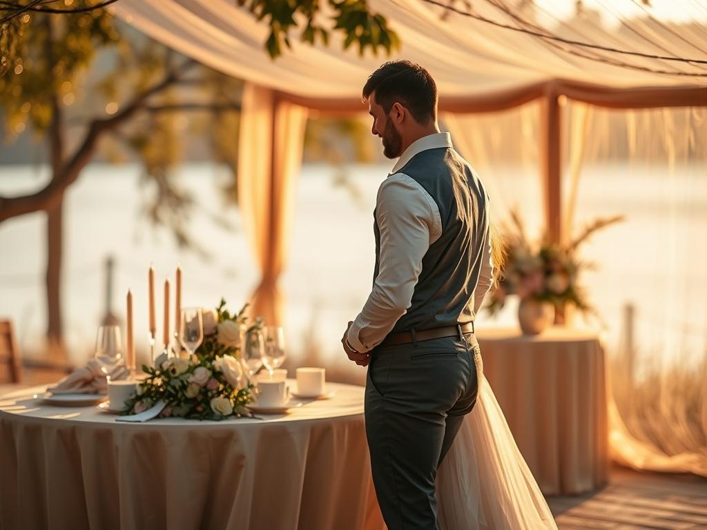 A cozy, golden hued scene featuring a beautifully arranged registry