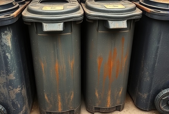 Before garbage can cleaning