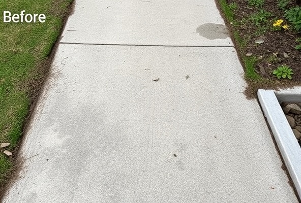 Before sidewalk cleaning