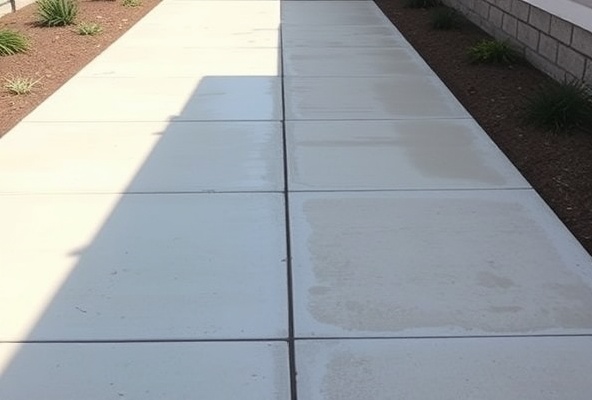 After sidewalk cleaning