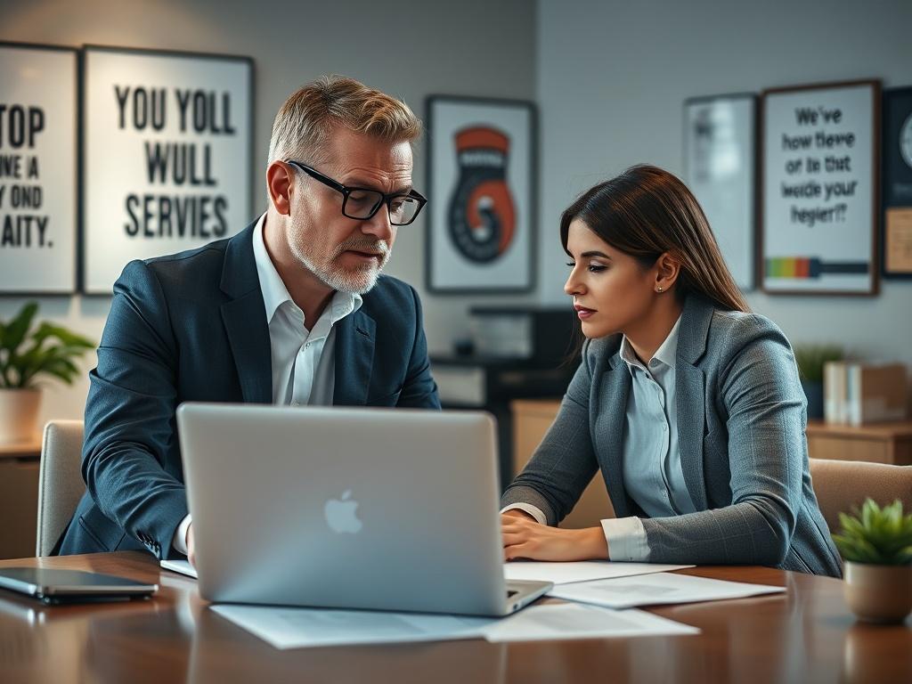 A manager and an employee engaged in a one on