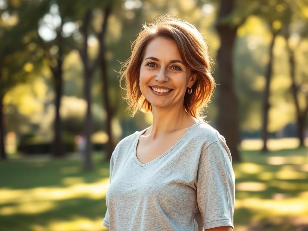 A serene and uplifting image of a woman in her
