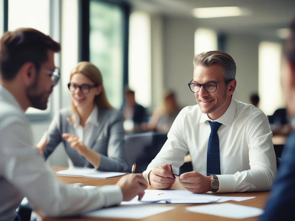 high resolution close up of a business consultant discussing ESOP