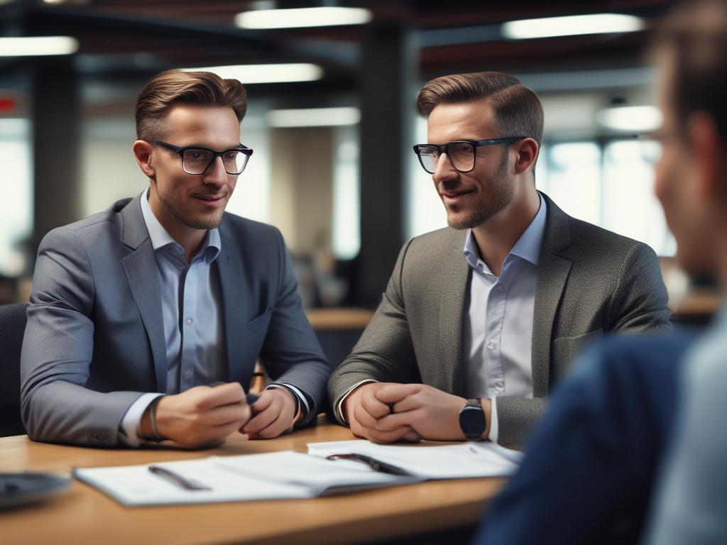 high resolution close up of an advisory consultant engaging with
