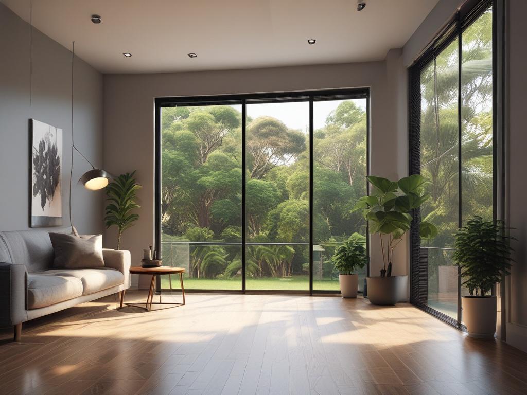 residential window tinting, close up shot, high resolution, home interior,