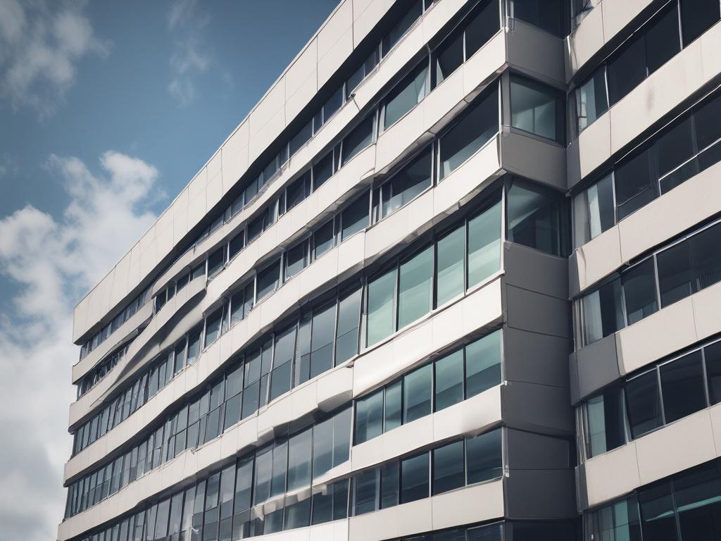 commercial window tinting, close up shot, high resolution, office building,