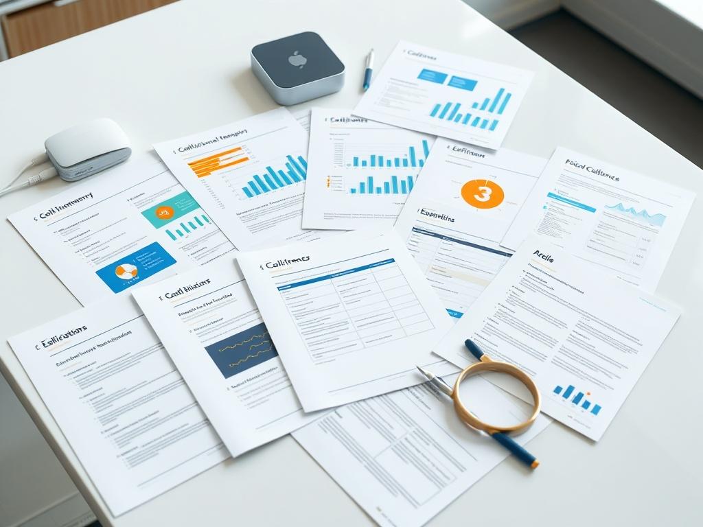 A realistic high-resolution image of a professional toolkit with various financial technology templates and guides, spread out on a sleek desk. The toolkit should appear organized, with an emphasis on digital interfaces, compliance checklists, and user experience design materials. The background should be minimalistic, emphasizing the contents of the toolkit, shot with a 45mm f/1.2 lens.