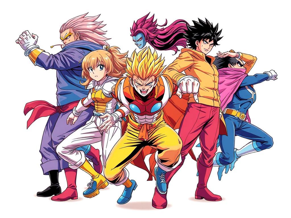 A high resolution image of a vibrant manga cover featuring
