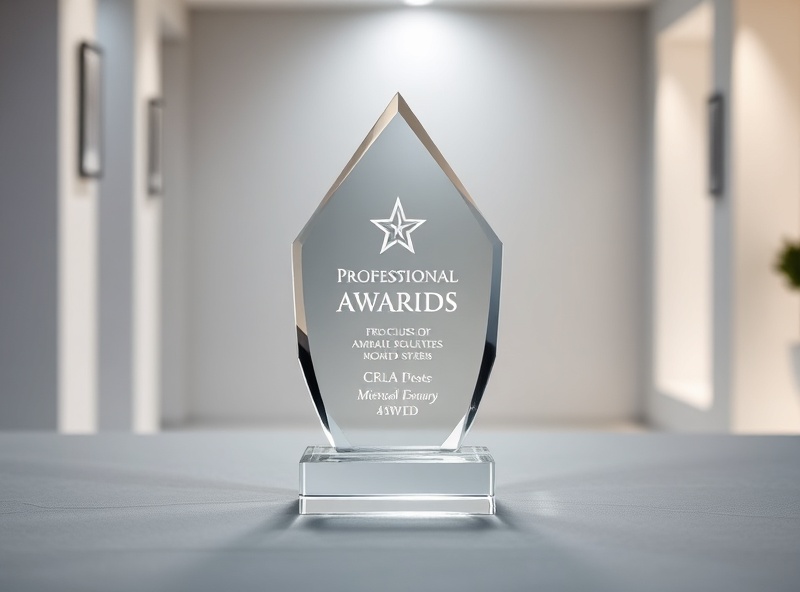 Premium engraved crystal professional milestone keepsake