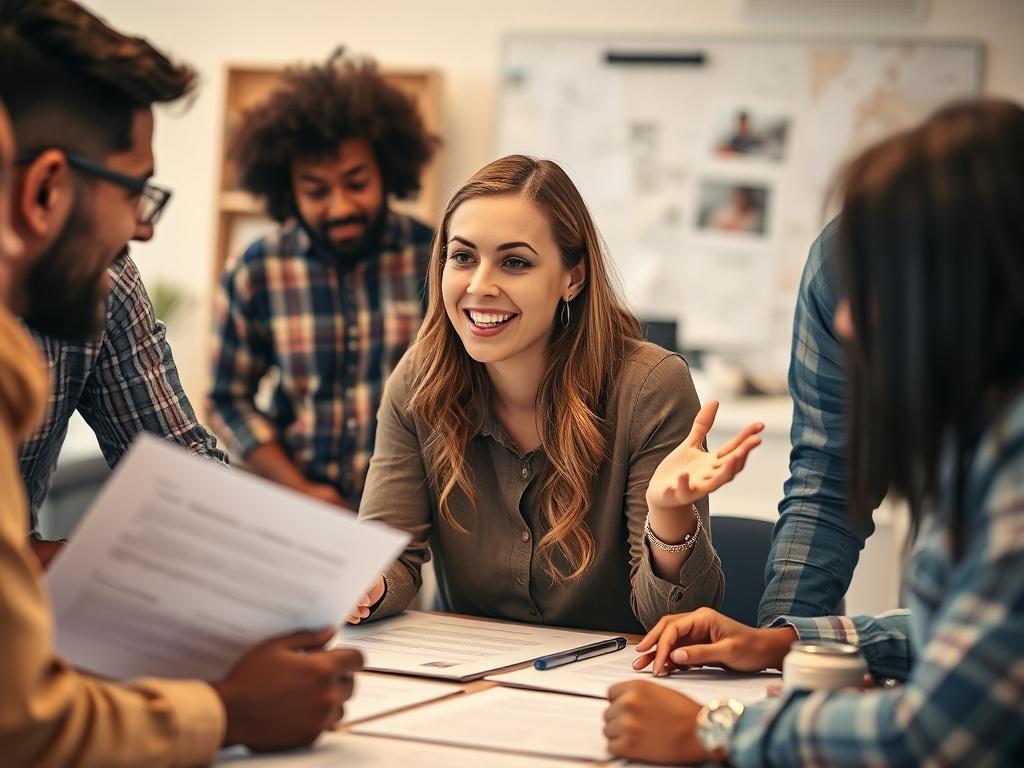A hyper realistic close up shot of a diverse team