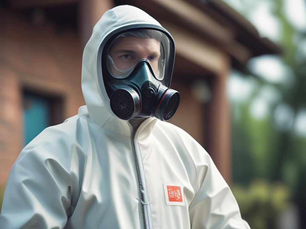 A close up shot of a skilled pest control technician