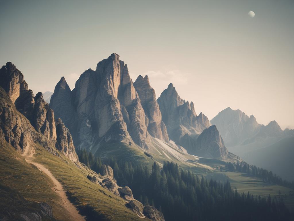 Dolomites trekking, mountain trails, scenic views