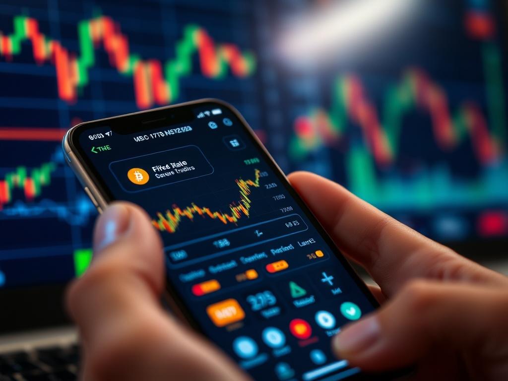 A close up shot of a smartphone displaying a cryptocurrency