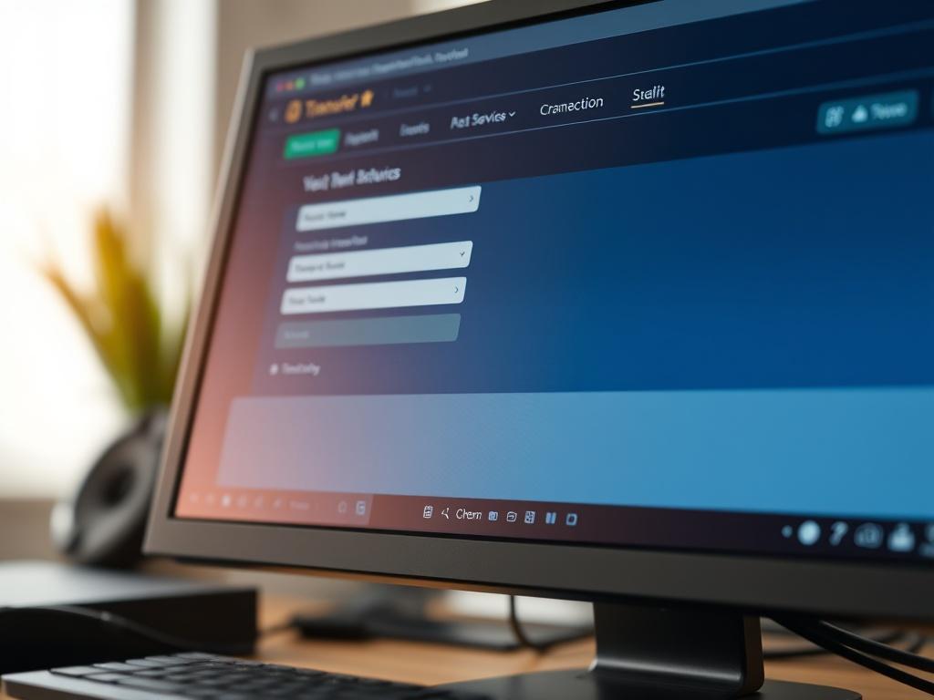 A realistic close up of a desktop displaying a financial