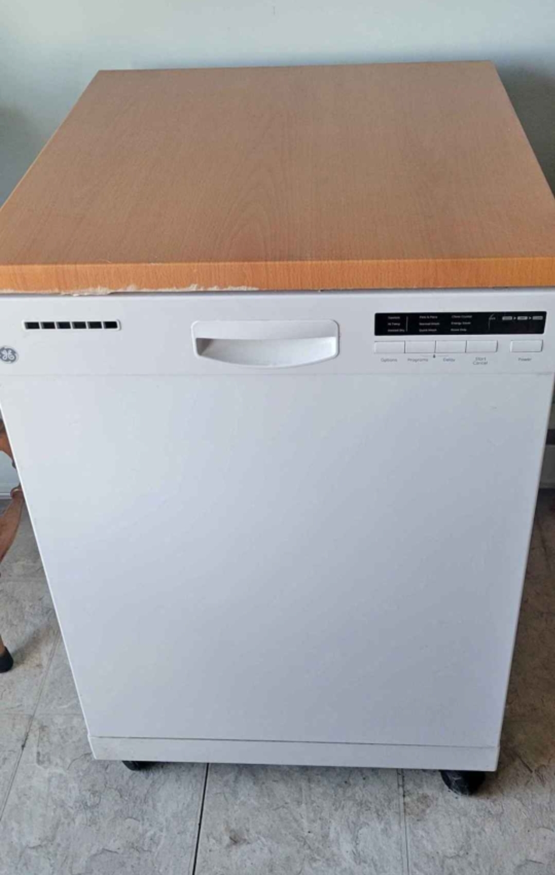Modern stainless steel dishwasher