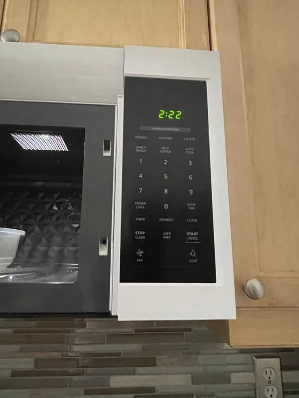 Over the range microwave oven - detail view