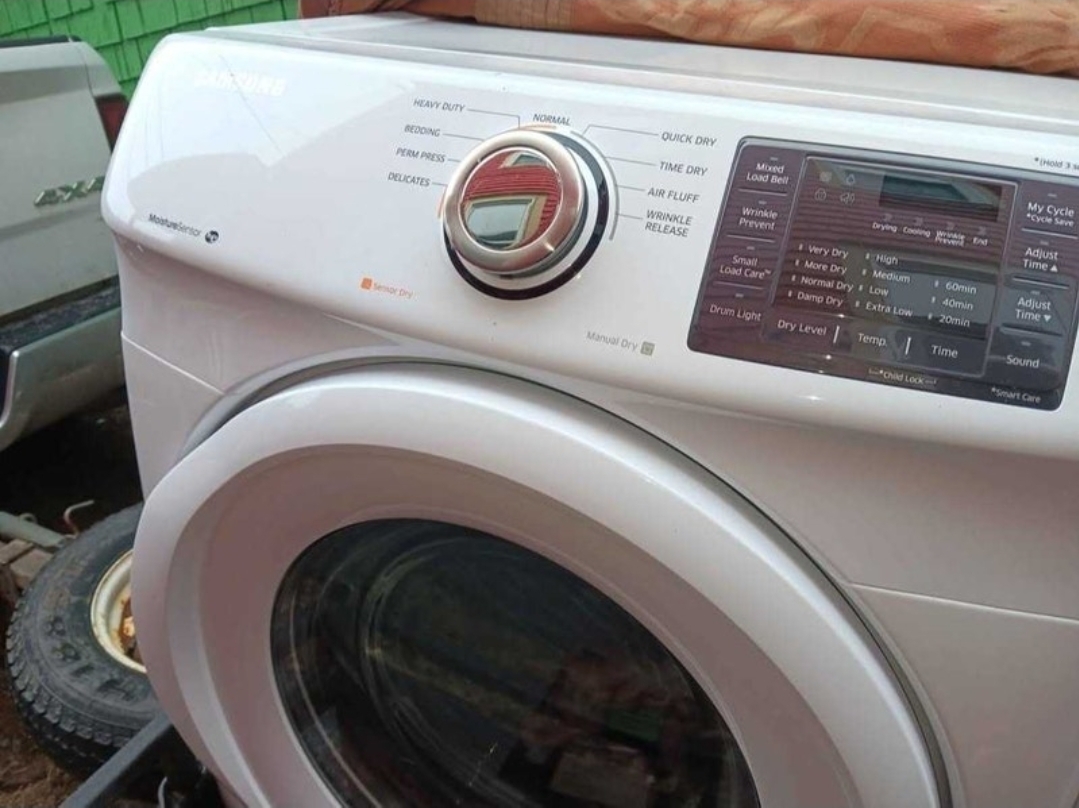 Dryer with open door showing interior