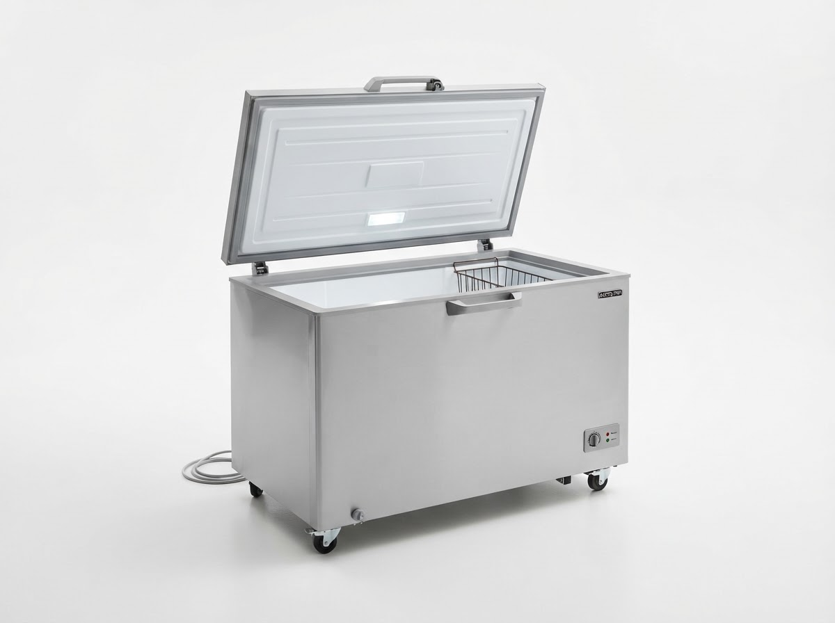 Stainless steel chest deep freezer