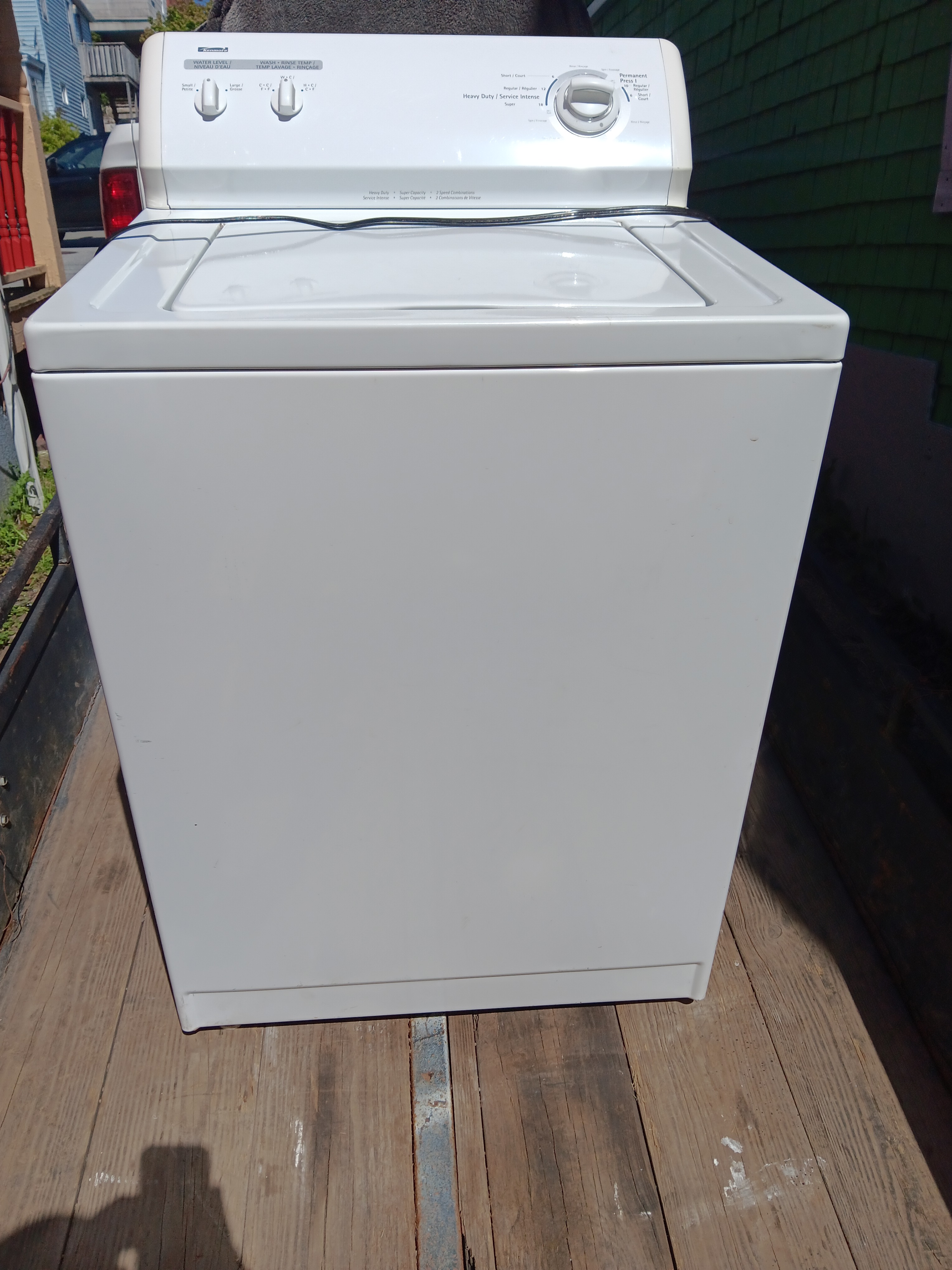 Top-load washer interior detail