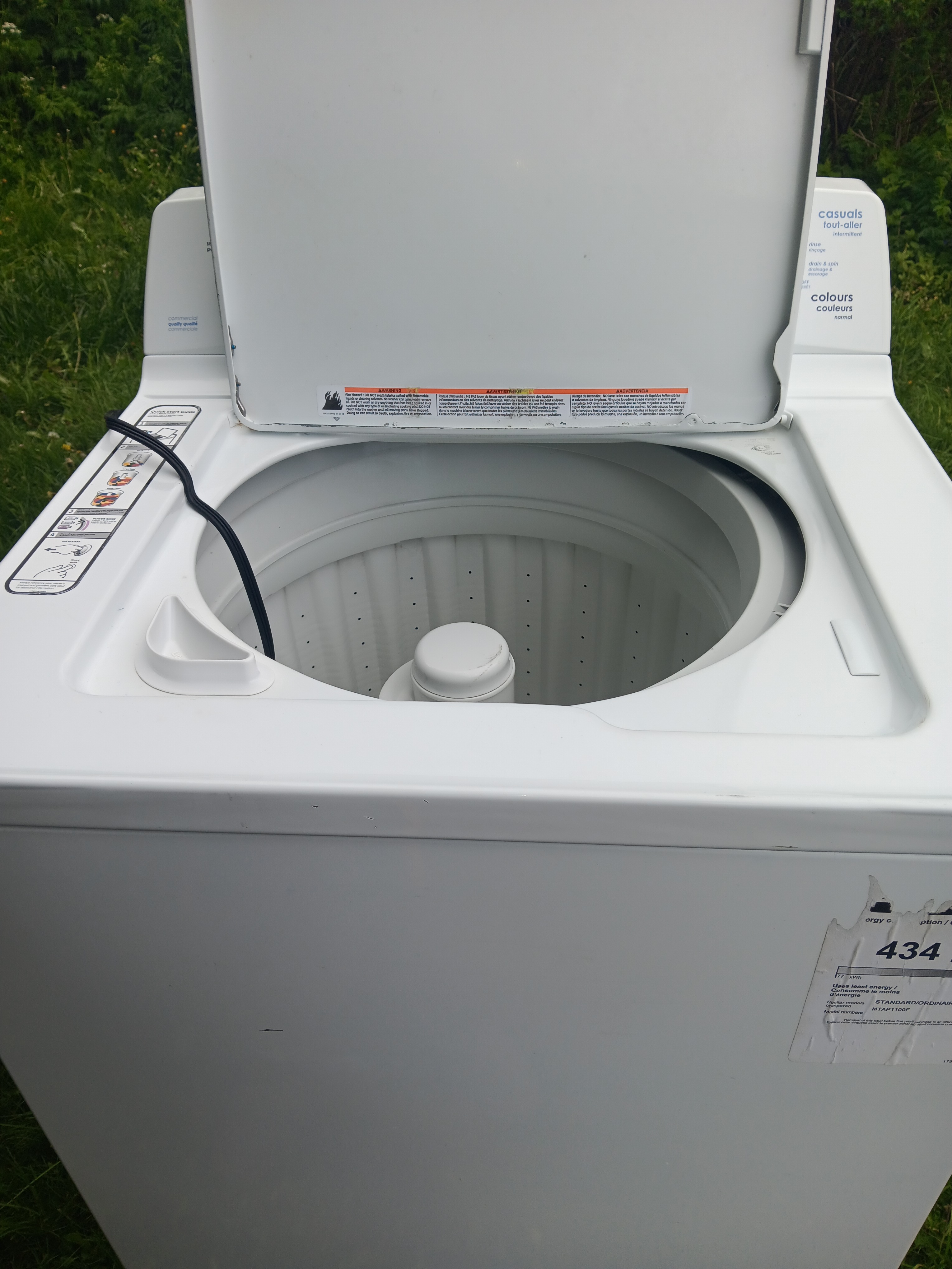 Top-load washer controls