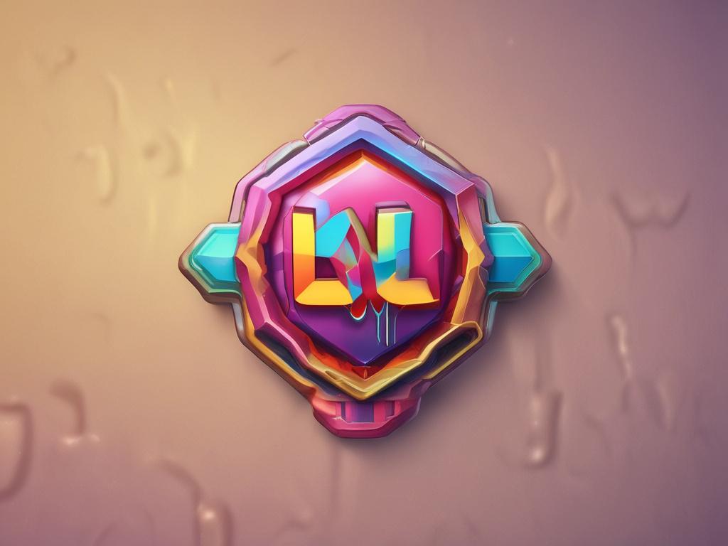 A hyper-realistic close-up shot of a beautifully designed logo, showcasing vibrant colors and intricate details. The logo is set against a clean, neutral background, emphasizing its design. The image is captured using a 45mm f/1.2 lens, highlighting the logo's craftsmanship in high resolution.