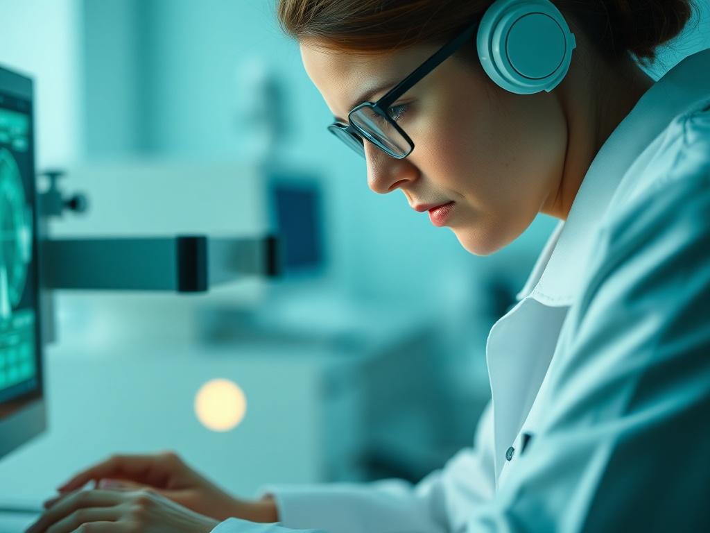 A clinical setting focused on diagnostic tools and methods, showcasing