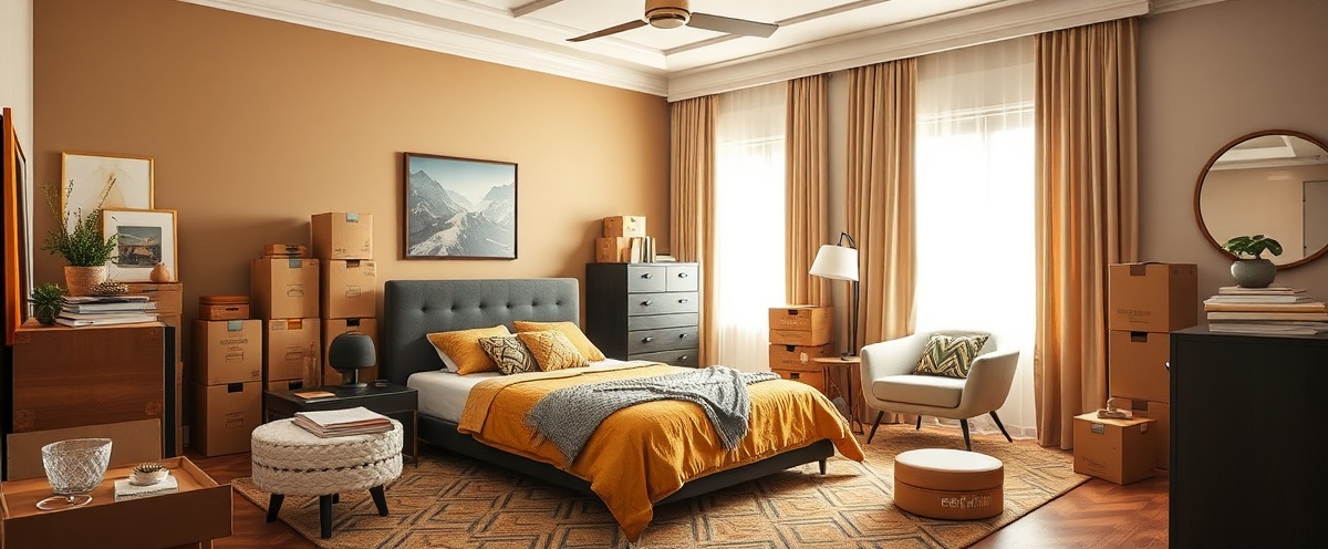 Fully set-up bedroom