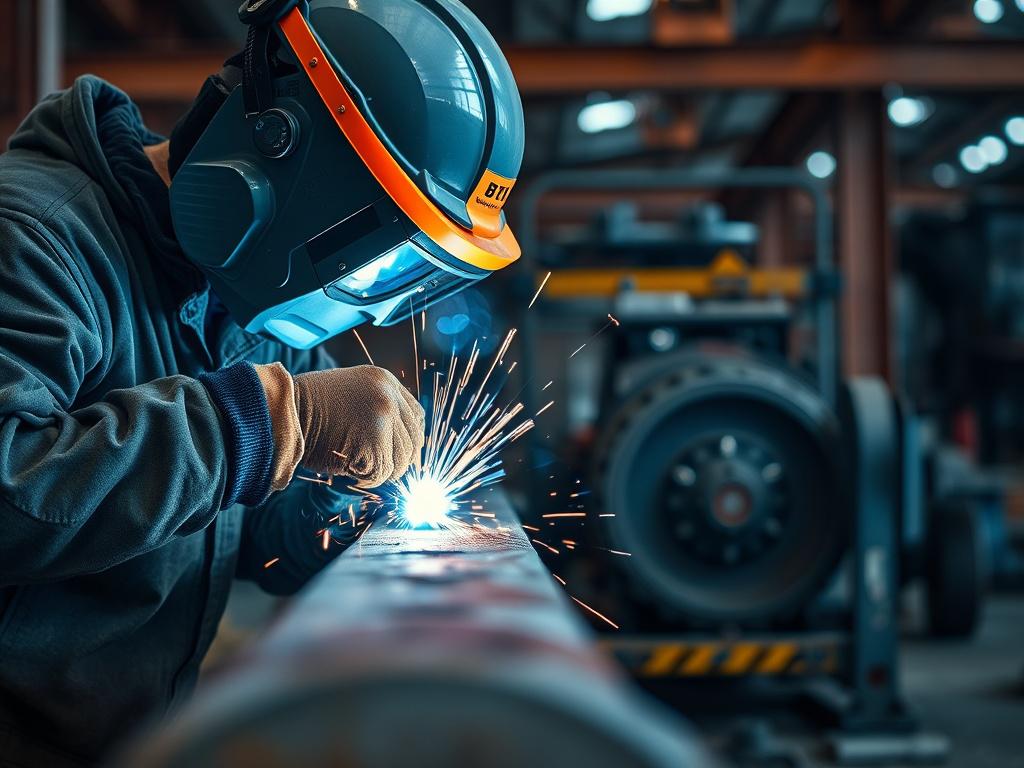 A hyper realistic close up shot of an industrial construction