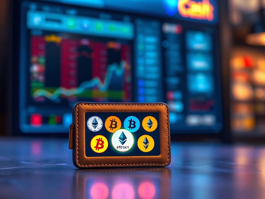 **AI Image Generation Prompt:**

Create a highly realistic, high-resolution close-up photograph that visually encapsulates the essence of the blog titled "From Availability to Advantage: How iGaming Operators Turn Crypto Into a High-Performance Payment Option." The composition should prominently feature a single, sleek digital wallet displaying various cryptocurrency icons, including Bitcoin, Ethereum, and USDT. The wallet should be positioned in the foreground, with an inviting glow emanating from its scre