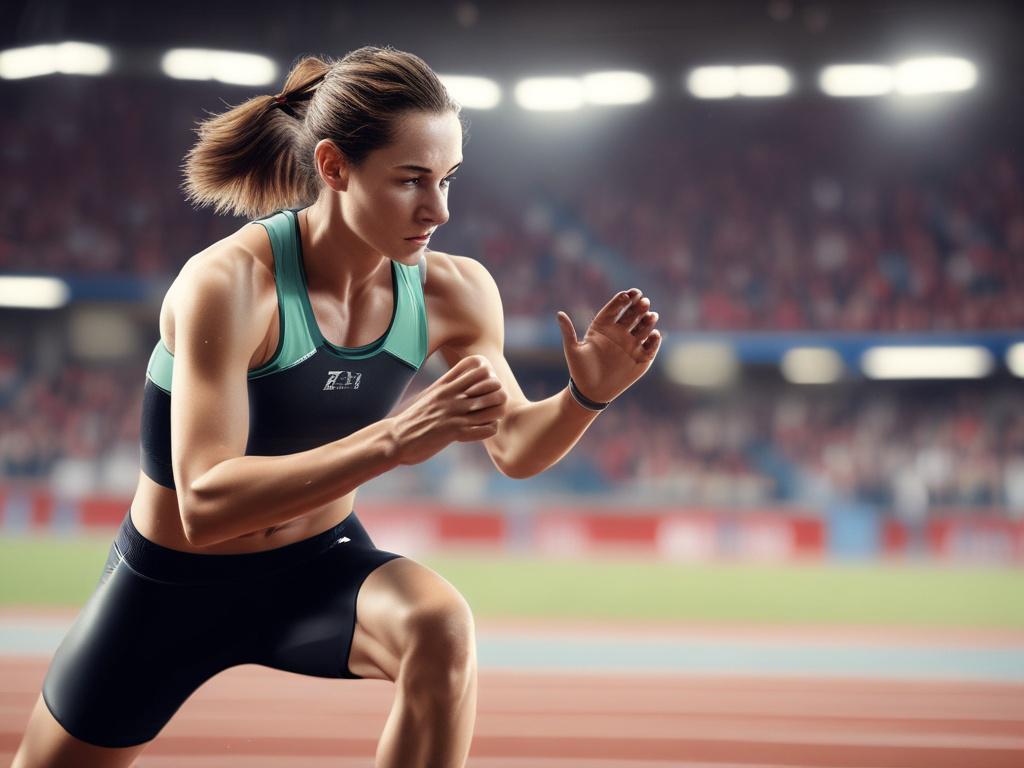 A high resolution image that captures an athlete in action