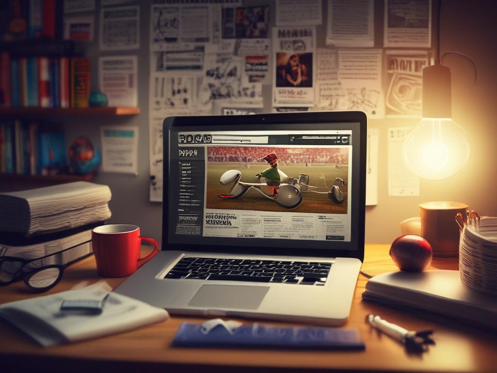A high resolution image of a person reading a sports