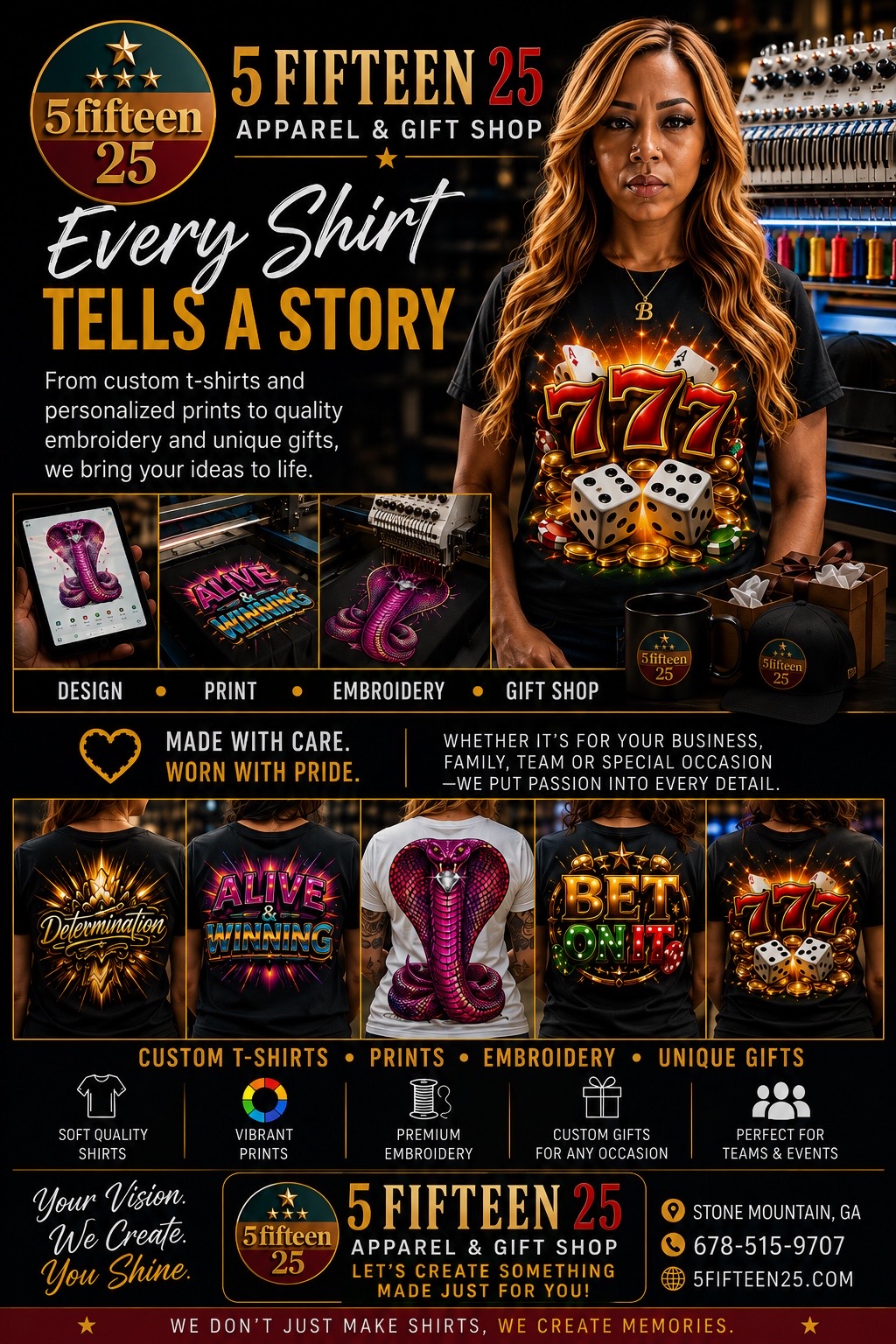 Custom t-shirts showcase