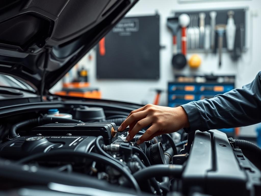 A close up shot of a skilled mechanic working on