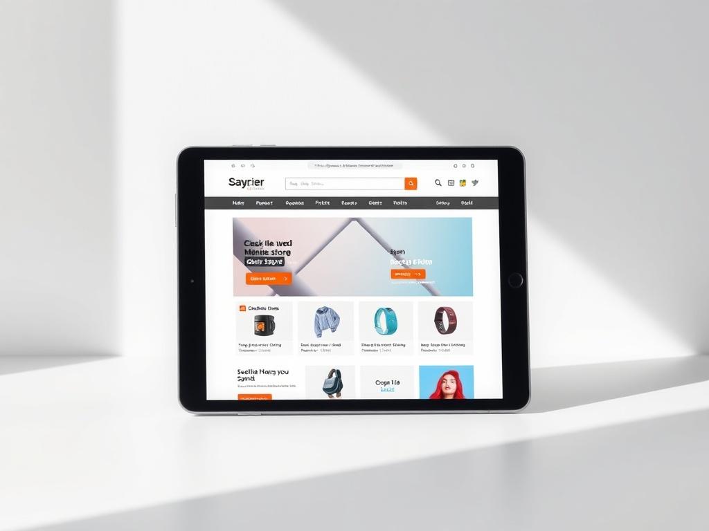 A high resolution of an e commerce website on a