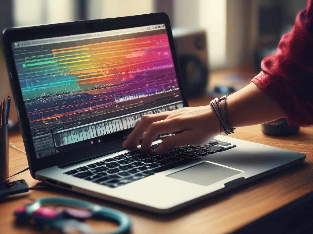 A realistic high resolution of a digital music distribution process,