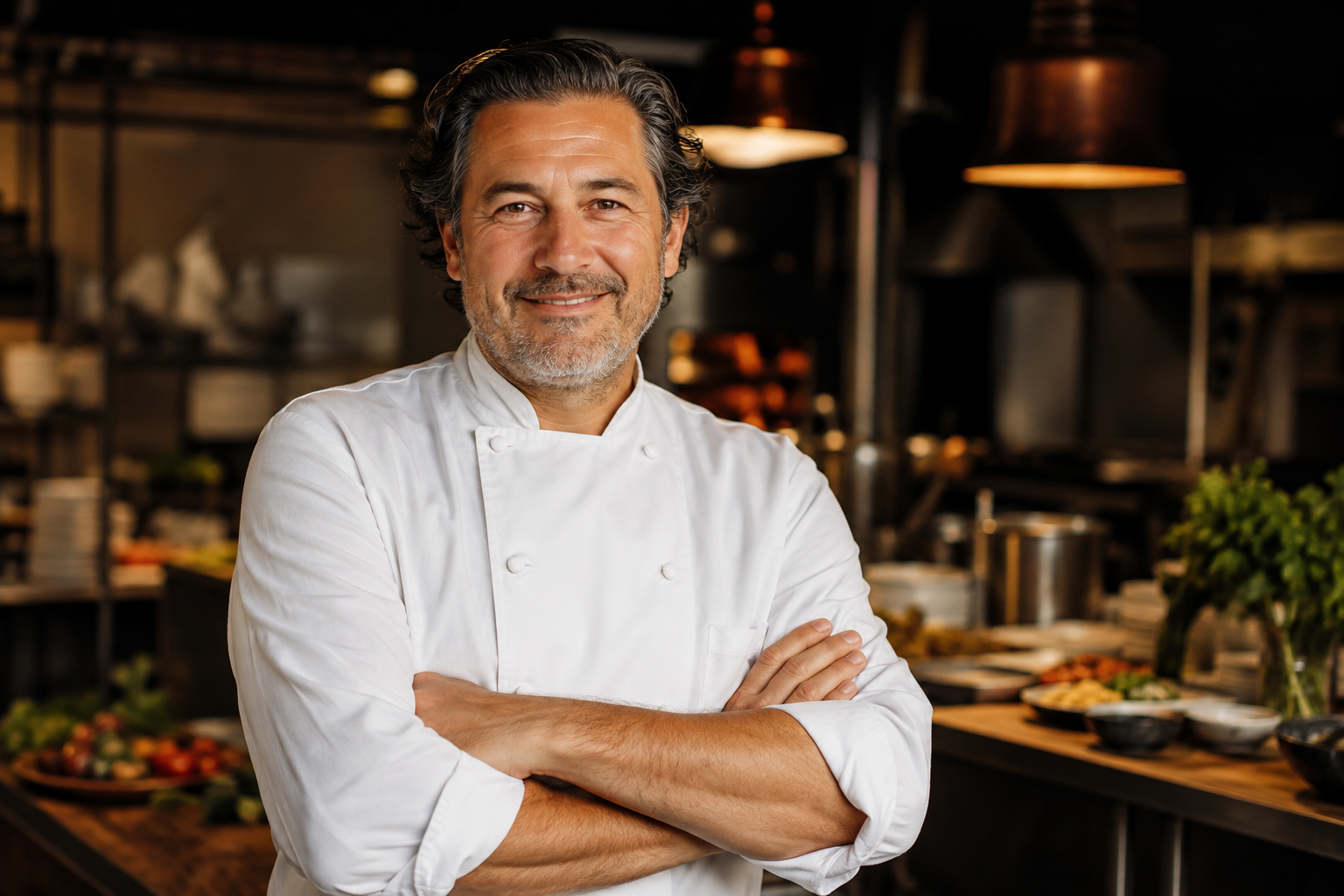Portrait of Chef Marcus, Head Chef & Founder
