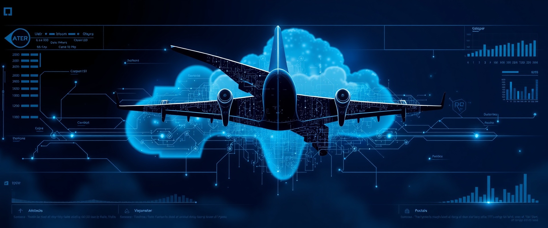 Aviation and technology background