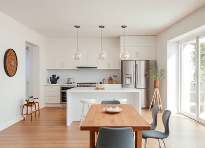 Kitchen and dining area
