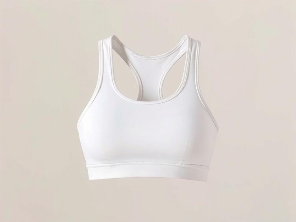 A high-resolution image of a Minimalist Essential Racerback Crop Top against a soft, neutral backdrop. The focus should be on the clean, sleek design and premium fabric of the crop top, showcasing its minimalist aesthetic. Capture the garment in a way that highlights its functionality and elegance, creating an inviting visual that embodies the themes of discipline and timeless style.