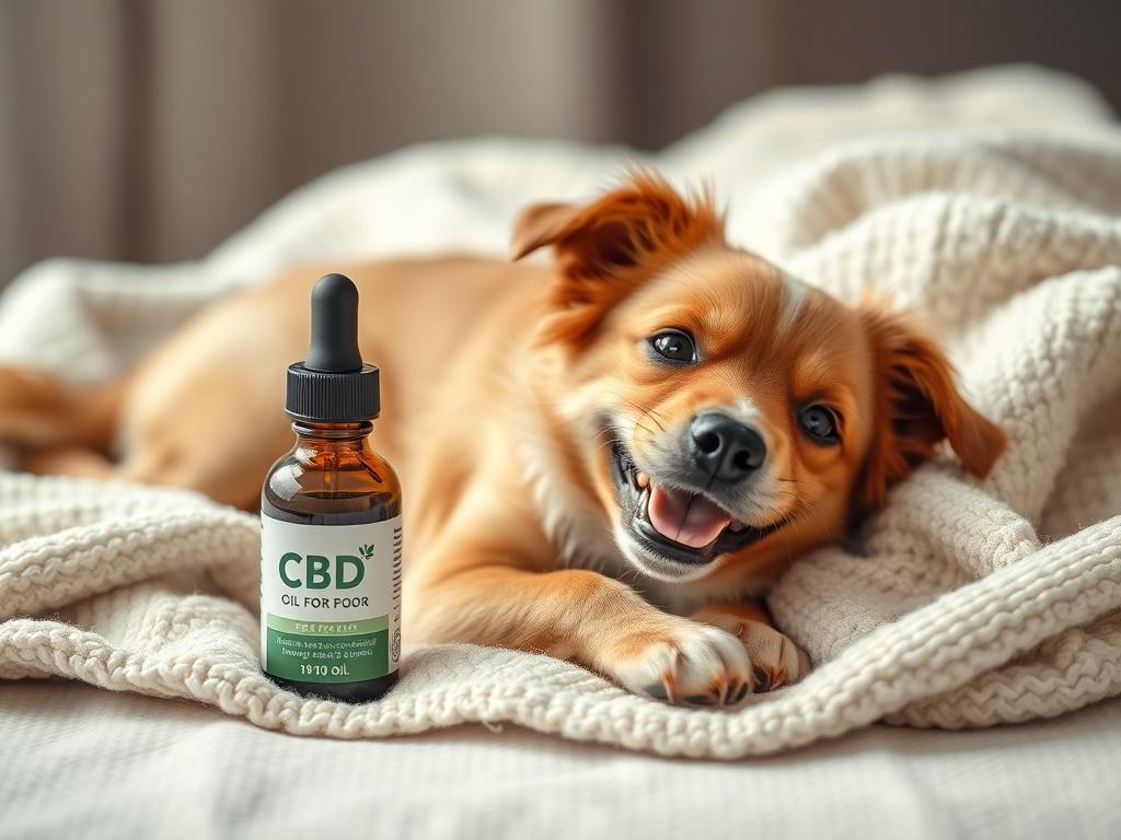 A heartwarming image of a happy dog lying on a