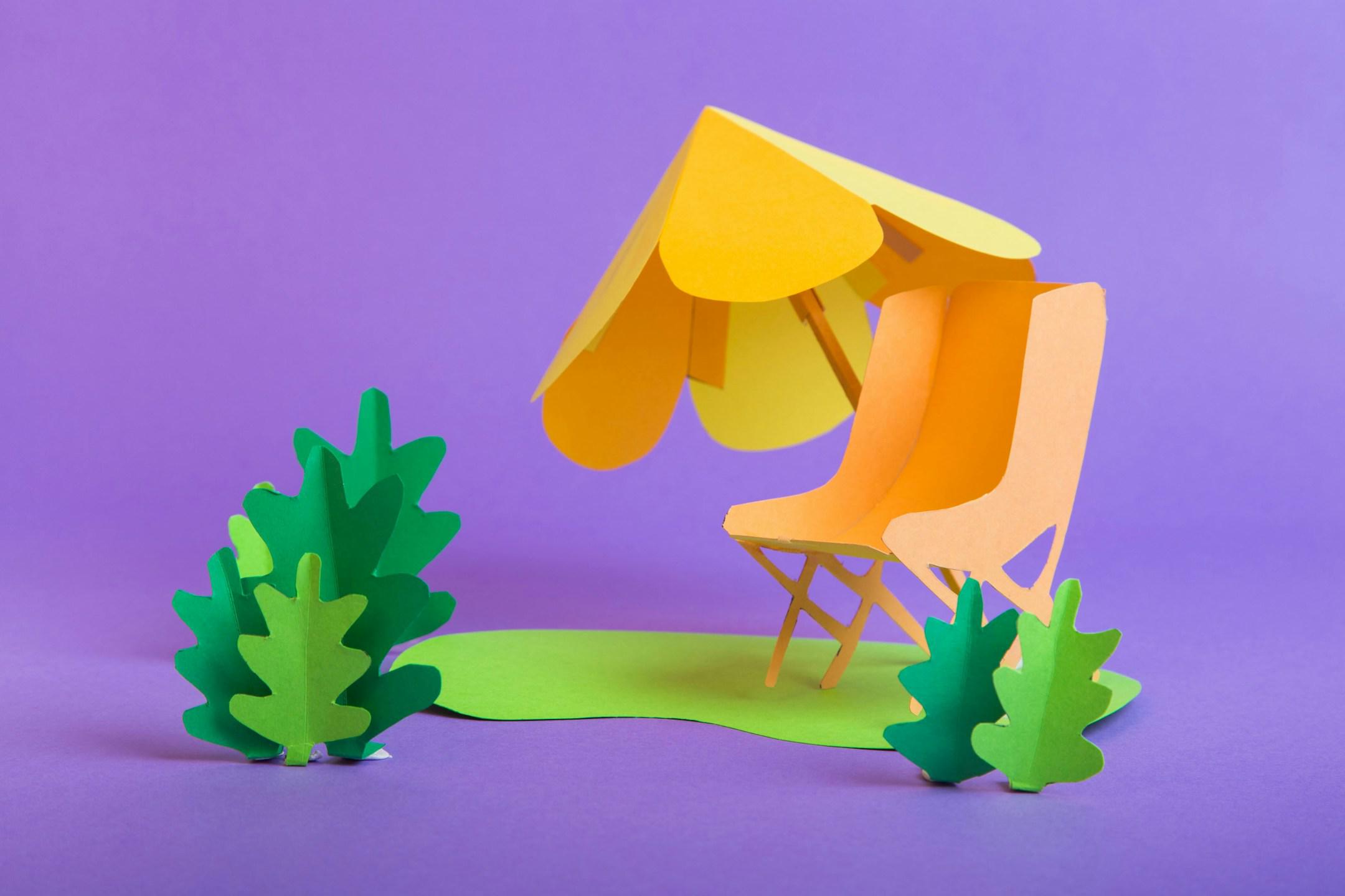 Origami paper art production 