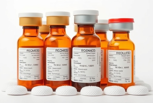 Medication Vials and Bottles with Professional Labeling