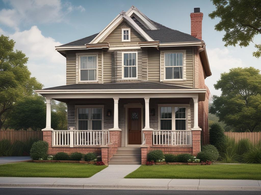 **Prompt for AI Image Generation:**

Create a realistic high-resolution photograph that visually represents the theme "How to rent out an inherited property." The composition should be simple and clear, focusing on a single subject: a thoughtful middle-aged man or woman standing in front of an inherited house. The subject should exhibit a sense of contemplation mixed with determination, as if they are considering the future of this property.

The background should depict a classic suburban house with a well