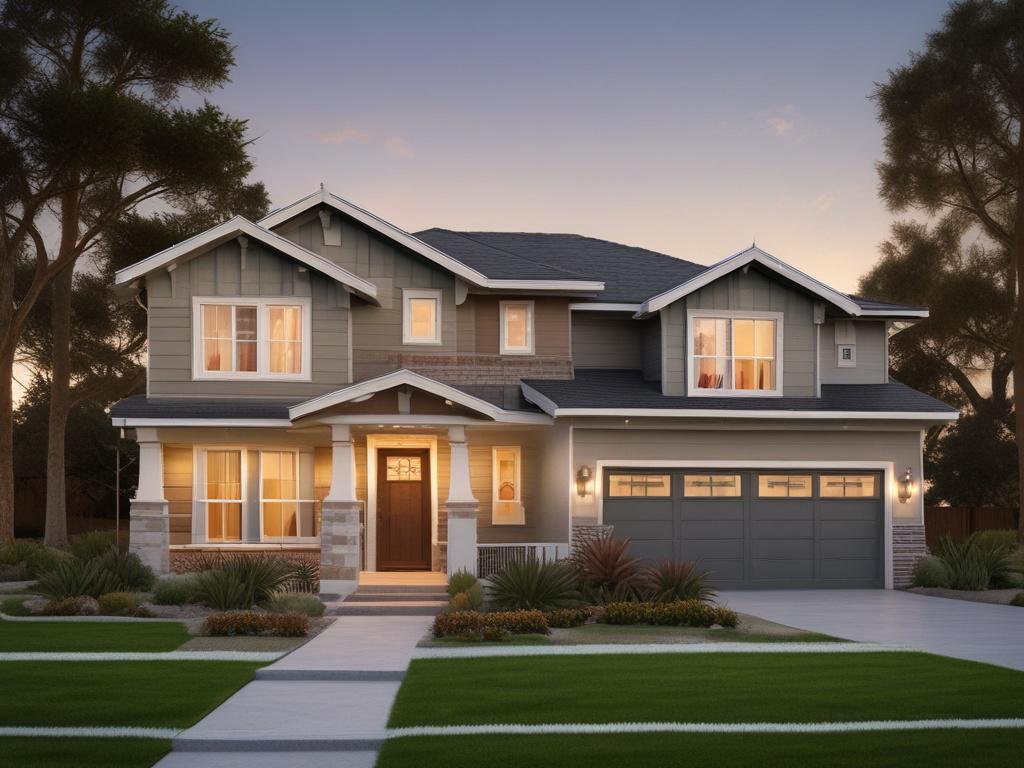 **AI Image Generation Prompt:**

Create a realistic high-resolution photograph that captures the essence of ease and support in the California probate process for homeowners. The composition should be simple and clear, featuring a single subject: a warm, empathetic real estate professional in professional attire (a navy blazer and white shirt) standing confidently in a well-lit living room setting. 

The subject should be depicted with a welcoming smile, perhaps gesturing towards the viewer with one hand, s