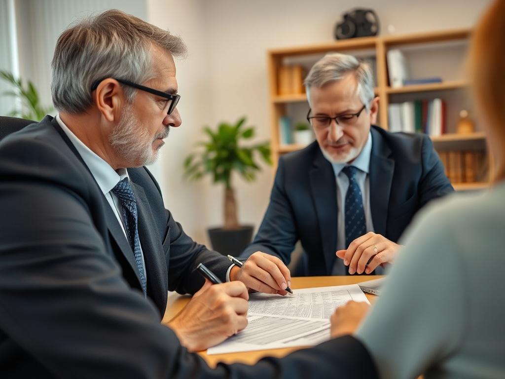 A close up shot of a professional advisor discussing tax
