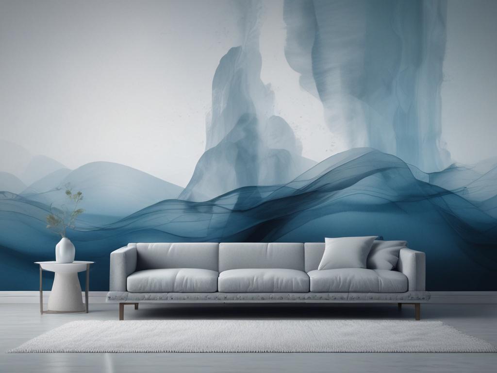 A realistic high resolution of an abstract blue and gray