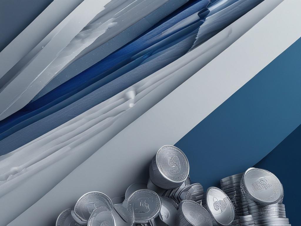 a high resolution of an abstract finance concept, featuring deep
