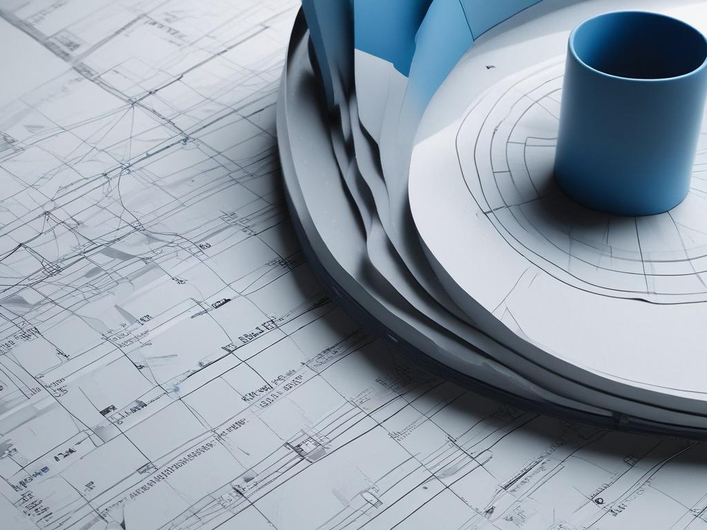a high resolution illustrating an abstract planning concept, featuring deep