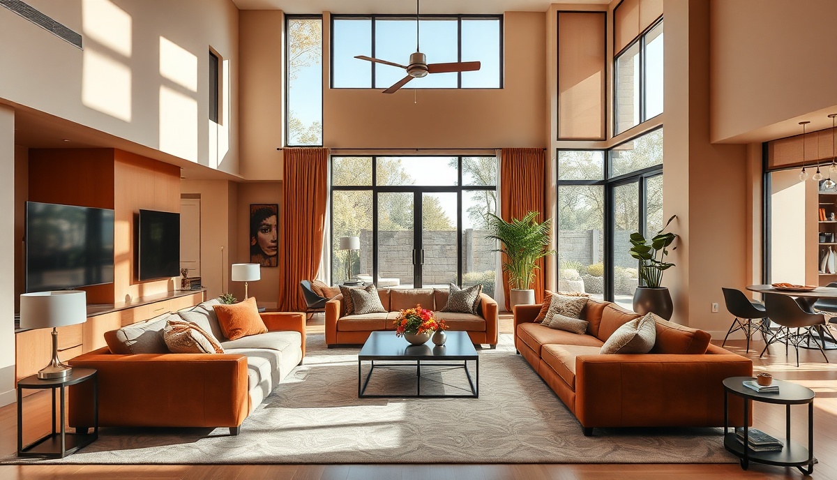 Modern renovated living room